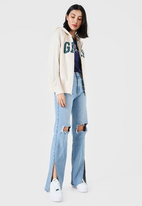 Hoodie Marfil-Verde-Azul Navy GAP