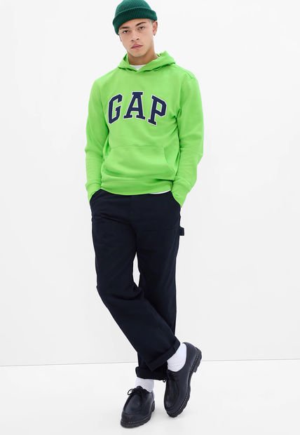 Hoodie Verde Limón-Azul-Blanco GAP