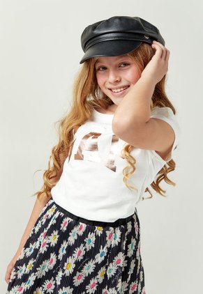 Camiseta Blanco-Oro Rosa GAP Kids