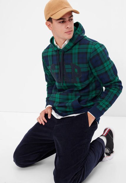 Hoodie Verde-Azul Navy GAP