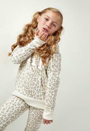 Hoodie Beige-Blanco GAP Kids