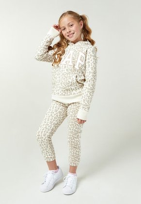 Hoodie Beige-Blanco GAP Kids