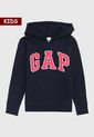 Hoodie Azul Navy-Coral-Blanco GAP Kids de GAP