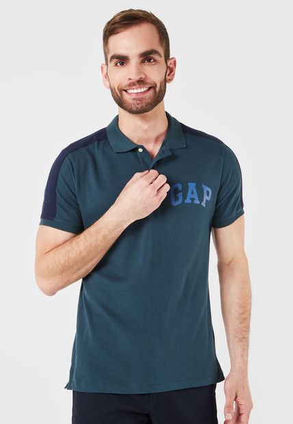 Polo Verde-Azul GAP
