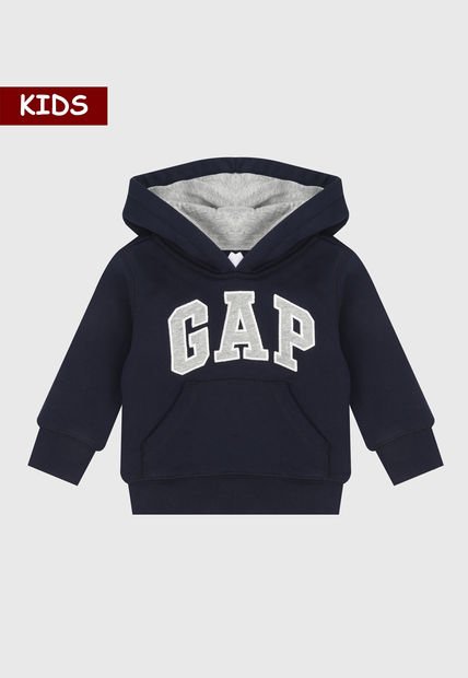 Hoodie Azul Navy-Gris GAP Kids