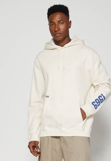 Hoodie Blanco-Azul GAP