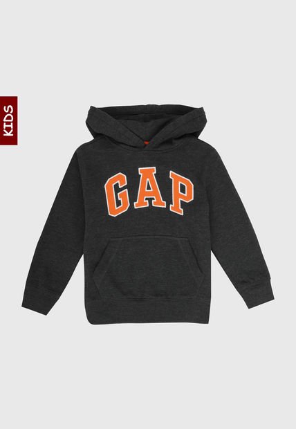 Hoodie Gris-Naranja-Blanco GAP Kids