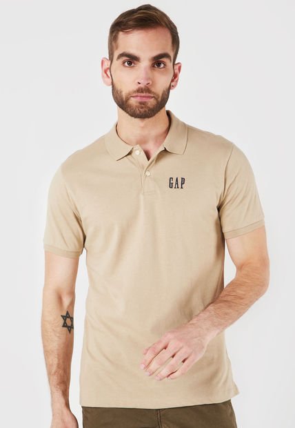 Polo Beige-Azul GAP