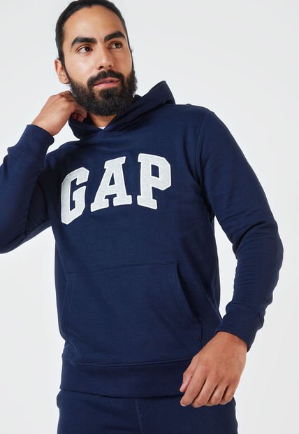 Hoodie Azul-Gris-Blanco GAP