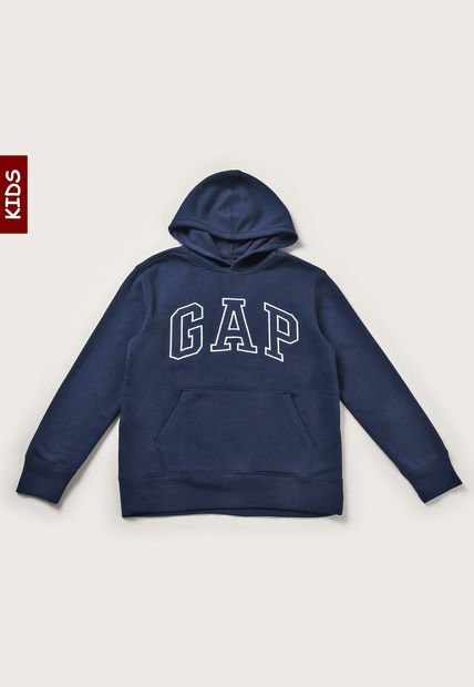 Hoodie Azul Navy-Blanco GAP Kids