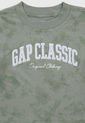 Camiseta Manga Larga Verde-Lila-Blanco GAP Kids de GAP