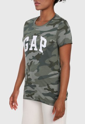 Camiseta Verde Oliva-Gris GAP