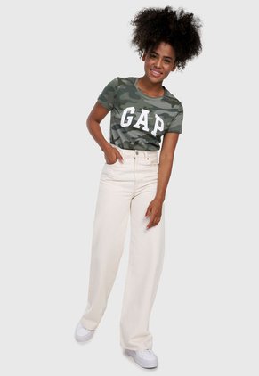 Camiseta Verde Oliva-Gris GAP