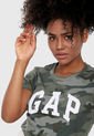 Camiseta Verde Oliva-Gris GAP de GAP
