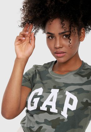 Camiseta Verde Oliva-Gris GAP