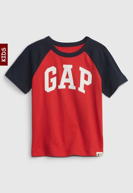 Camiseta Rojo-Azul Navy-Beige GAP Kids
