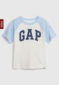 Camiseta Beige-Azul Navy-Celeste GAP Kids de GAP