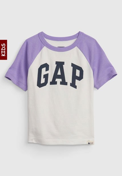 Camiseta Beige-Azul Navy-Lila GAP Kids