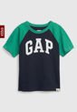 Camiseta Azul Navy-Beige-Verde GAP Kids de GAP