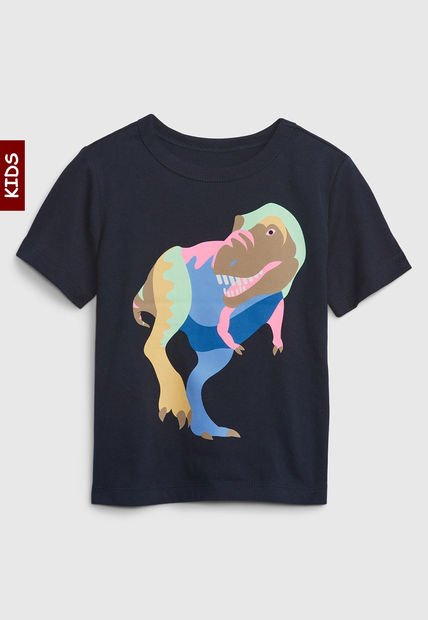 Camiseta Azul Navy-Multicolor GAP Kids