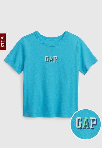 Camiseta Celeste-Blanco-Verde GAP Kids