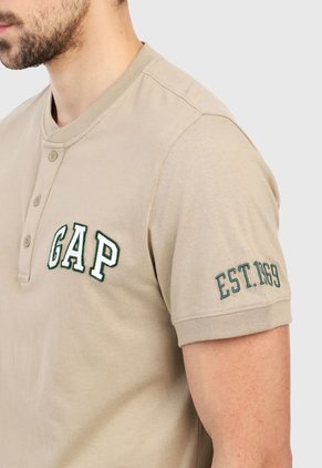 Camiseta Beige-Blanco-Verde GAP
