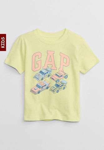 Camiseta Amarillo-Salmón-Celeste GAP Kids GAP