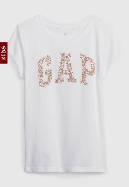 Camiseta Blanco-Marrón-Rosa GAP Kids