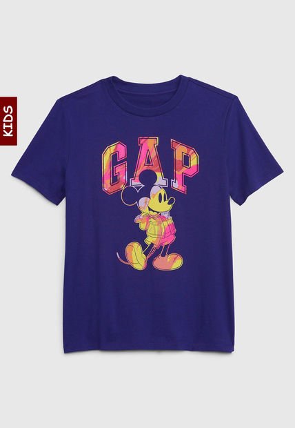 Camiseta Azul Índigo-Multicolor GAP Kids
