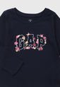 Camiseta Manga Larga Azul-Plateado-Rosa GAP Kids de GAP