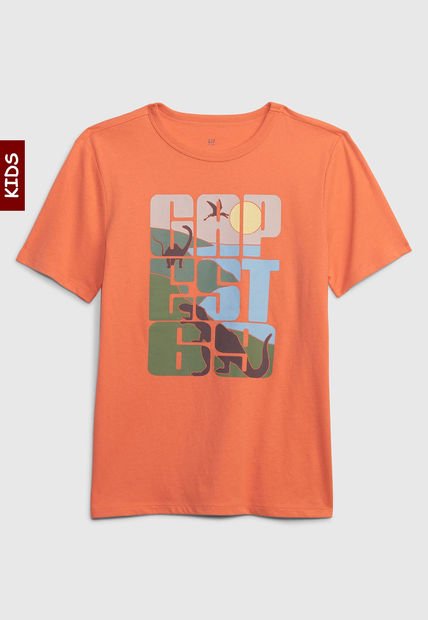 Camiseta Naranja-Celeste-Amarillo GAP Kids