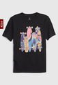 Camiseta Negro-Multicolor GAP Kids de GAP