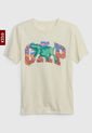 Camiseta Beige-Multicolor GAP Kids de GAP