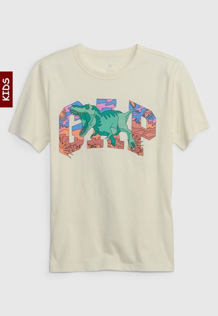 Camiseta Beige-Multicolor GAP Kids