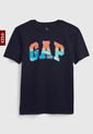 Camiseta Azul Navy-Multicolor GAP Kids de GAP