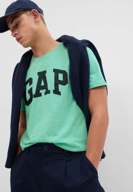 Camiseta Turquesa-Azul Navy GAP