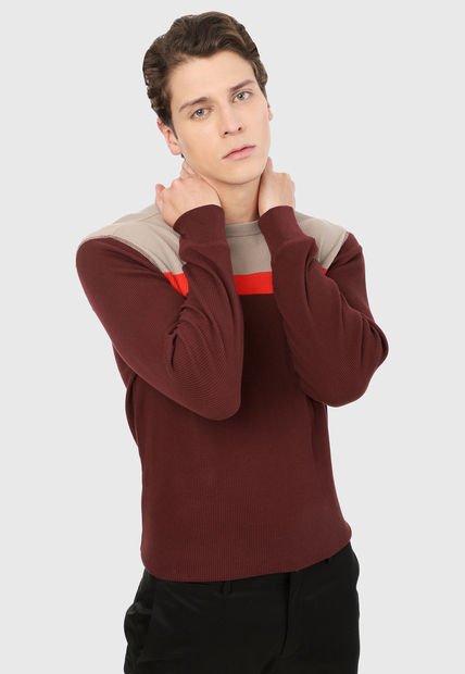 Saco Vinotinto-Beige GAP