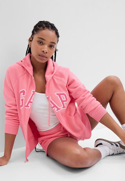 Hoodie Rosa-Magenta-Blanco GAP