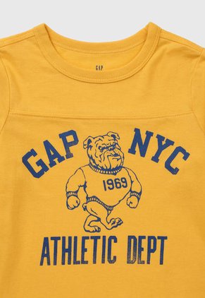 Camiseta Manga Larga Amarillo-Azul GAP Kids