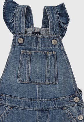Overol Azul Denim GAP Kids