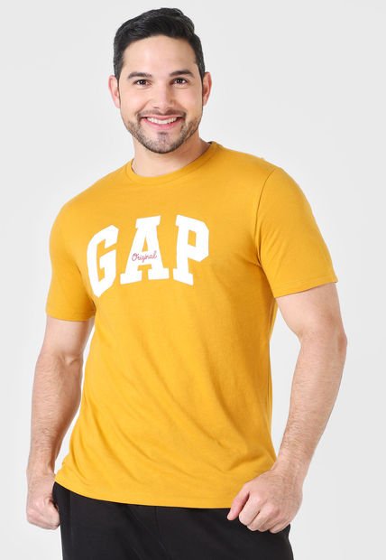Camiseta Mostaza-Blanco GAP
