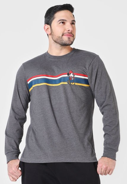 Camiseta Manga Larga Gris-Multicolor GAP