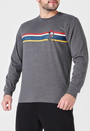Camiseta Manga Larga Gris-Multicolor GAP
