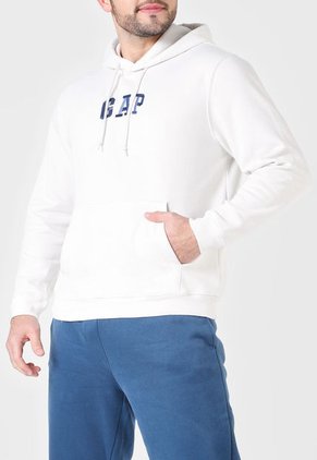 Hoodie Marfil-Azul Navy GAP