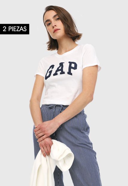 Camiseta Dúo Blanco-Azul GAP