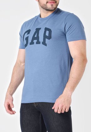 Camiseta x2 Verde Oliva-Azul GAP