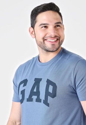 Camiseta x2 Verde Oliva-Azul GAP