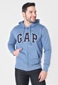Hoodie Azul Petróleo-Azul Bavy-Blanco GAP de GAP