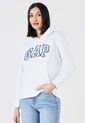Hoodie Blanco-Azul Navy-Marfil GAP de GAP
