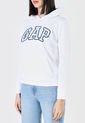Hoodie Blanco-Azul Navy-Marfil GAP de GAP